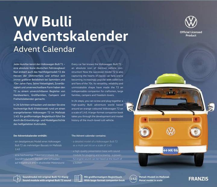 Produktbild Franzis VW Bulli Adventskalender (DE/EN)