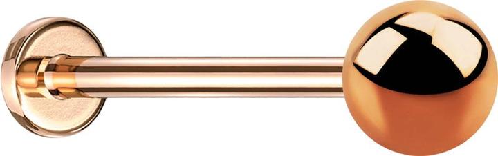 Star Piercing Micro Threadless Labret rosegold mit Kugel (Chirurgenstahl 316L)