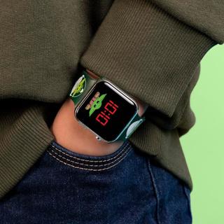 Actual product image Accutime LED kids clock The Mandalorian Baby Yoda (green), digital clock with LED display for time and... (Digital watch, 37 mm)