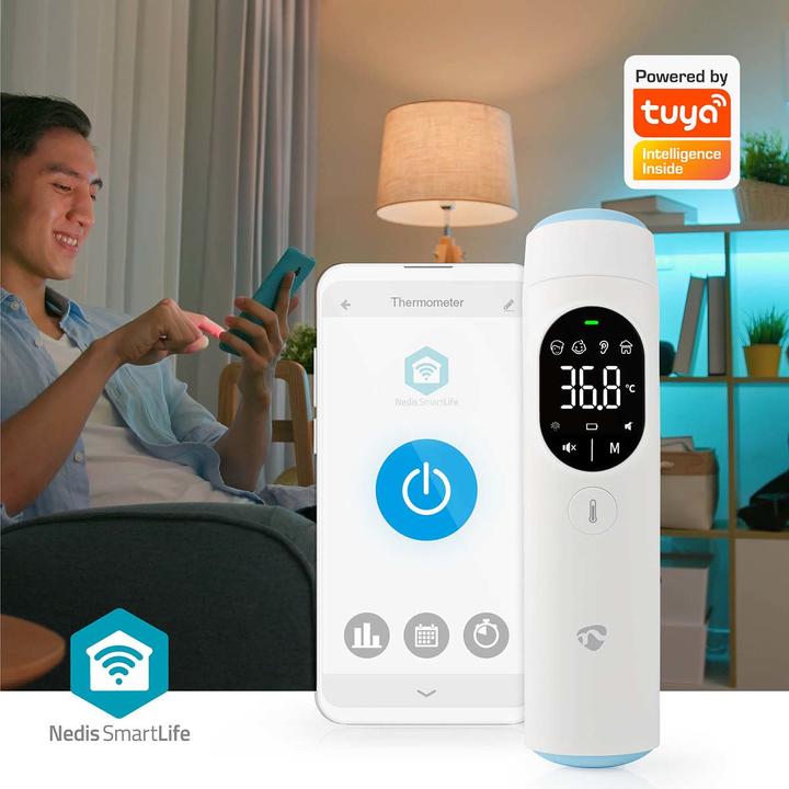Actual product image Nedis SmartLife Infrared Thermometer | LED Display | Ear / Forehead | White (Ear, Forehead)