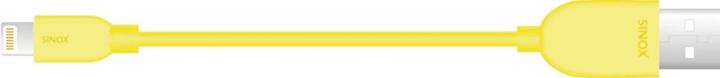 Actual product image Sinox iMedia Lightning cable w/original Apple™ chip. 2m. Gul (2 m, USB 2.0)