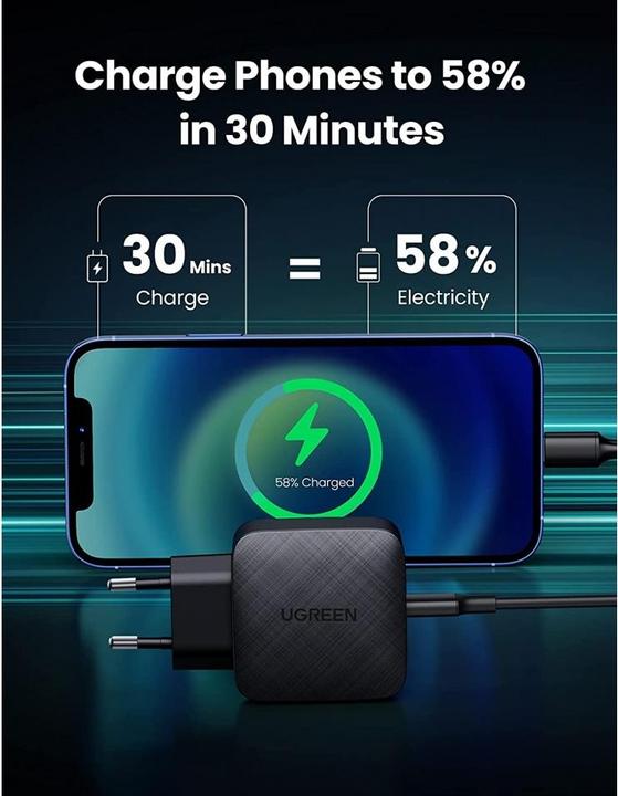 Image du produit Ugreen Chargeur USB-C GaN (65 W)