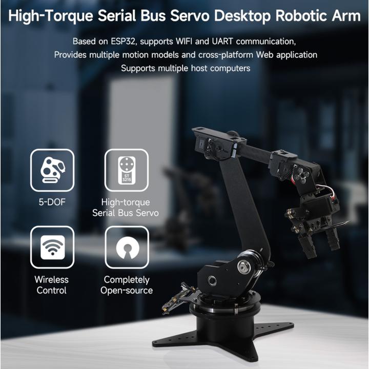 Produktbild WaveShare ESP32 5-DOF Open-Source Roboterarm RoArm-M1
