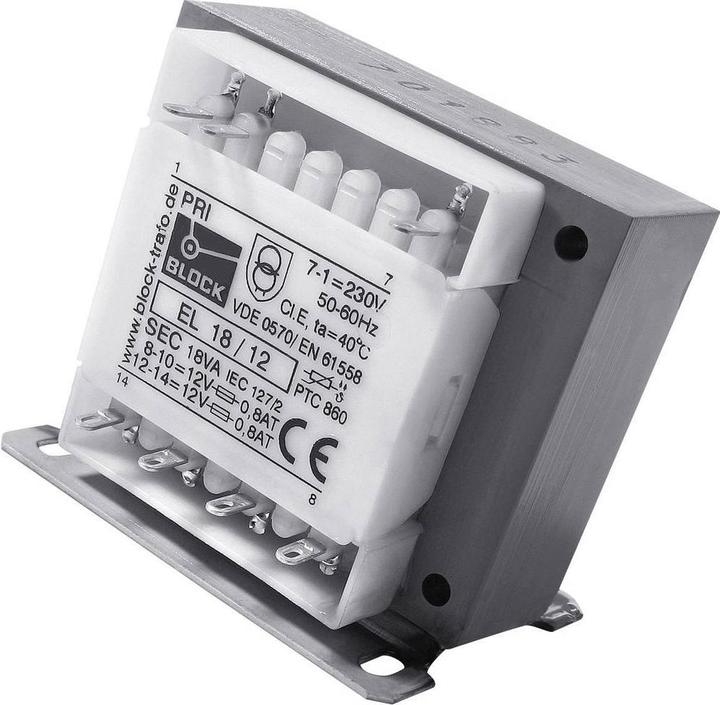 Actual product image Block EL series safety transformer
