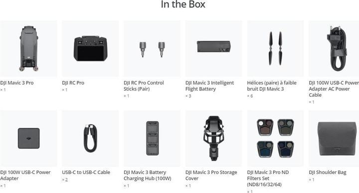 Actual product image DJI Mavic 3 Pro Fly More Combo incl. RC Pro (43 min, 958 g, 20 Mpx)