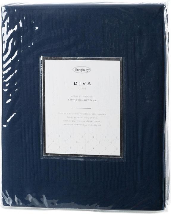 Produktbild Eurofirany Bettwäsche 160x200 cm glatt aus Baumwoll Satin Marine Blue Dina Diva Linie Farbe (Duvetbezug, 160 x 200 cm)