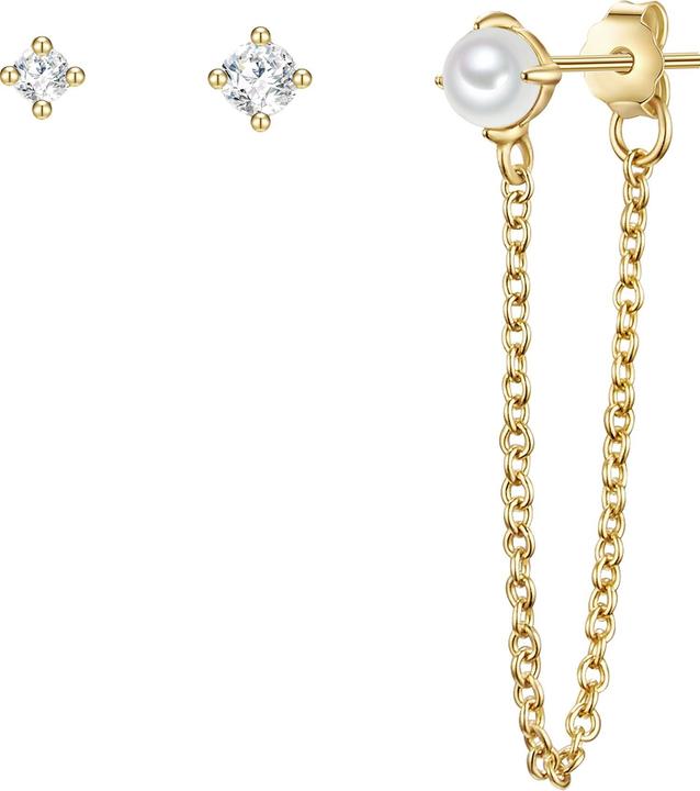 Glanzstücke München Damen Sterling Silber Süsswasser-Zuchtperle gelbgold - 26629 (Sterling Silber)
