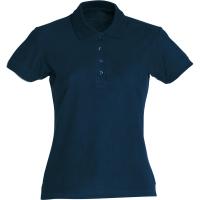 Clique Damen Poloshirt Basic 028231, Baumwolle, dunkel marine, Grösse M (M)