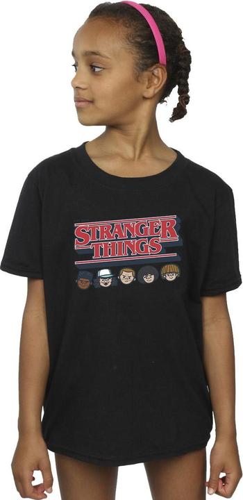 Produktbild Netflix Stranger Things Caricature Logo TShirt Mädchen (152, 158)