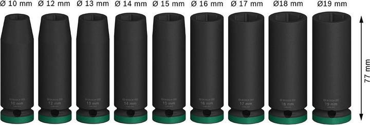 Produktbild Bosch Professional Zubehör PRO Impact (17 mm, 19 mm, 14 mm, 16 mm, 13 mm, 12 mm, 15 mm, 18 mm, 10  mm)
