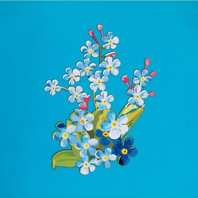 Image du produit Hervorragend Carte 3D pop-up myosotis bleu (1 pcs)