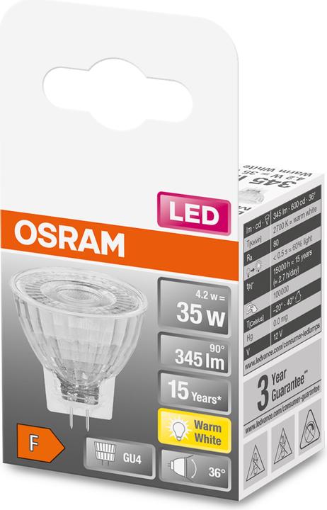 Produktbild Osram Led Star Mr11 (GU4, 35 W, 345 lm, 1 x, F)
