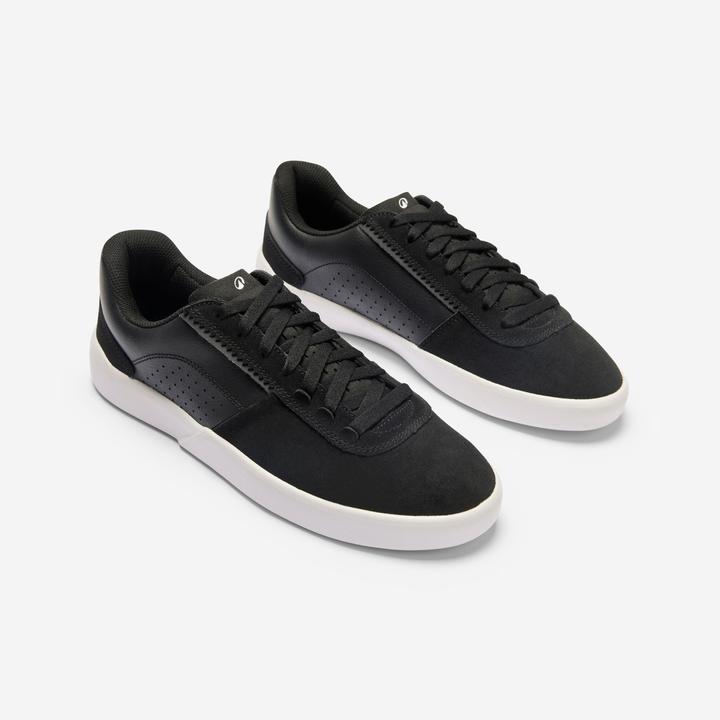 Actual product image Oxelo Skateschuhe Damen/Herren niedrig Cupsole - Crush 500 schwarz/weiss (43)