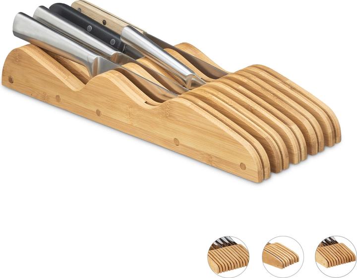 Actual product image Relaxdays Knife block