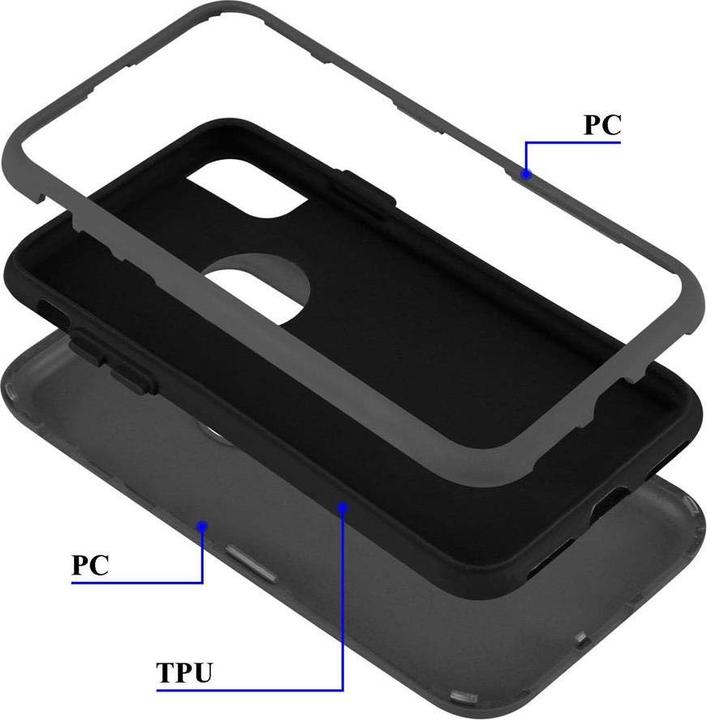 Produktbild Cadorabo Hybrid 3-in-1 (3teilig) Cover (Apple iPhone X)