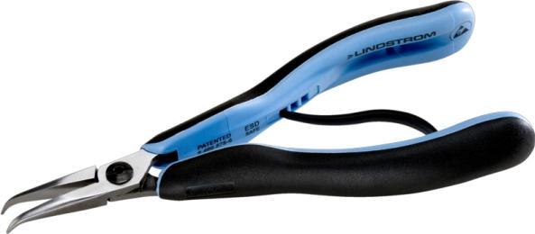 Lindstrom R) bent snipe nose plier,60deg (155.50 mm)