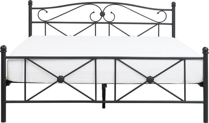 Actual product image Beliani Metal bed black slatted frame 160 x 200 cm RODEZ (160 x 200 cm)
