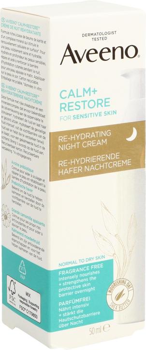 Image du produit Aveeno Calm+Rest Re Hyd Cr de nuit Ha 500ml (50 ml, Crème de nuit)