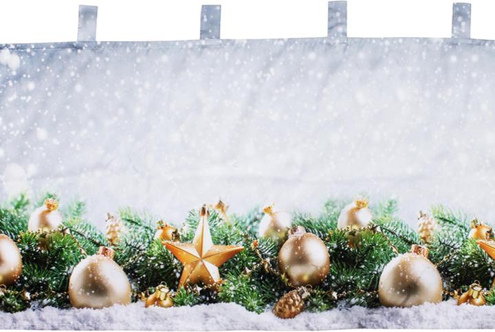 Actual product image Mojawo X-Mas curtain disc curtain Christmas window curtain LED 45x120cm