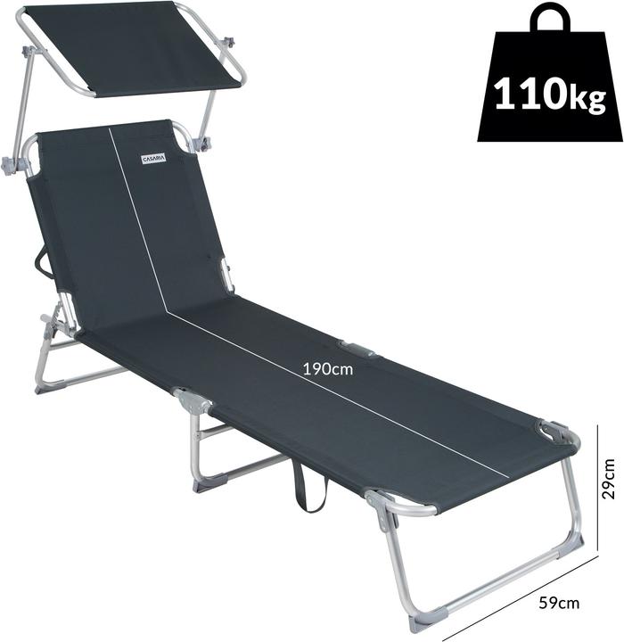Image du produit Casaria Bain de soleil (190 cm)