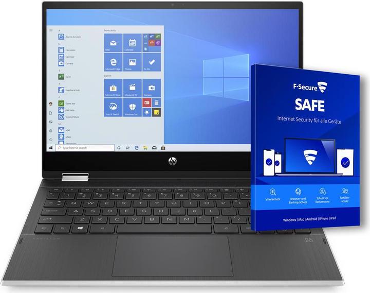 Produktbild HP Pavilion x360 14-dw1008nz inkl. F-Secure SAFE (14", Intel Core i3-1115G4, 8 GB, 512 GB, CH)