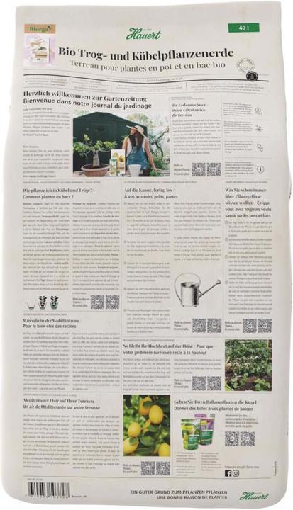 Produktbild Hauert Kübel und Trogerde, 40 l (40 l, Erde ohne Torf)