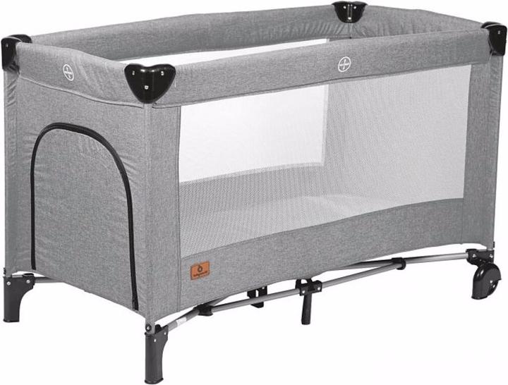 Actual product image 4mybaby Travel cot with wheels grey melange