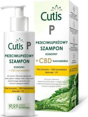 Actual product image Cutis P - Anti -DandRuff -Hemp Shampoo + CBD, 150 ml (150 ml, Liquid shampoo)