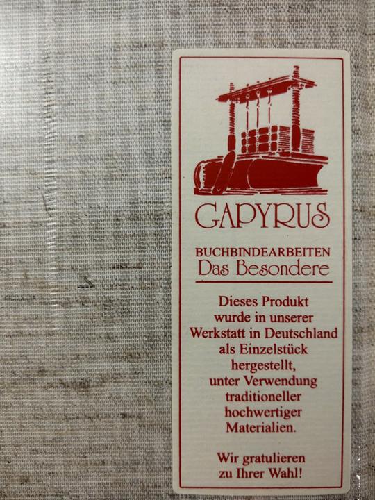 Produktbild Gapyrus Boutiquebuch 17x22 Naturleinen creme (17 x 22 cm, Blanko)