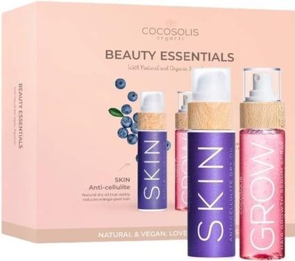 Cocosolis Set Beauty Essentials - Skin Anti Cellulite Dry Oil 110ml und Hair Growth Serum Spray 110m