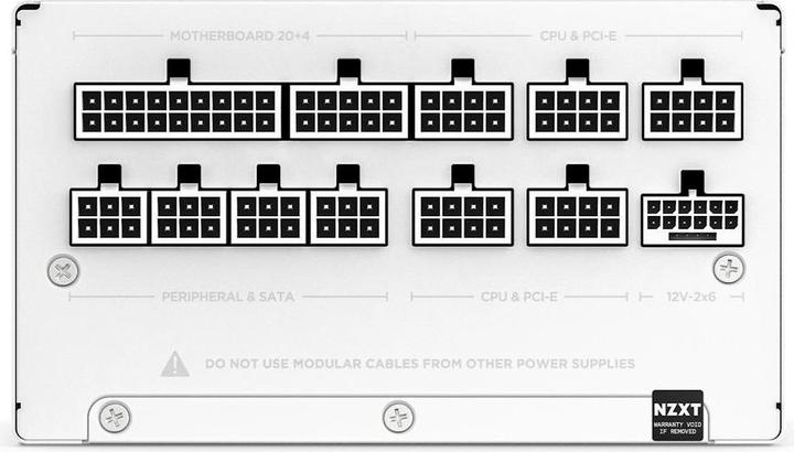 Image du produit NZXT PSU C-Series Gold 850W White ATX3.1 (850 W)