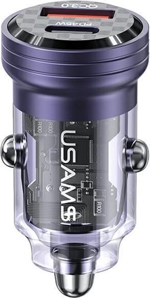 Image du produit Usams Ład. sam. C35 USB+USB-C 45W Fast Charge fioletowy/purple CC175CC02 (US-CC175)