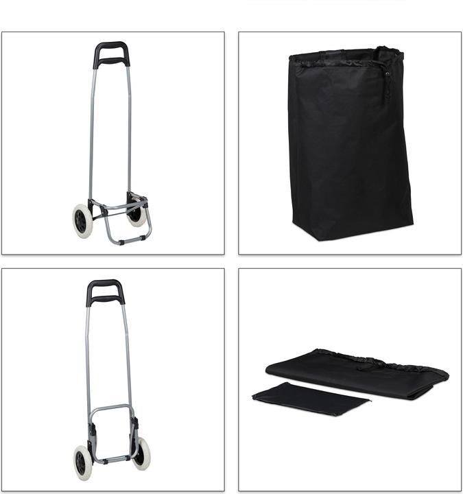 Actual product image Relaxdays Folding Shopping Trolley, Removable 28L Tote
