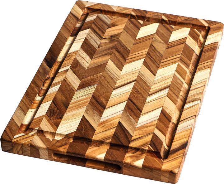 Actual product image TeakHaus Teak chopping block w. juice groove