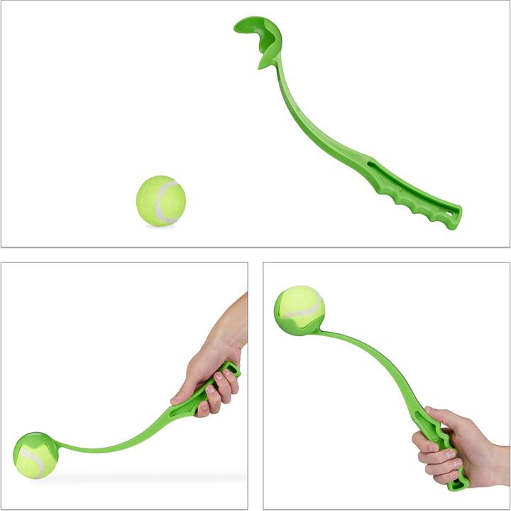 Actual product image Relaxdays 12-piece ball slingshot set (Ball toy dog)