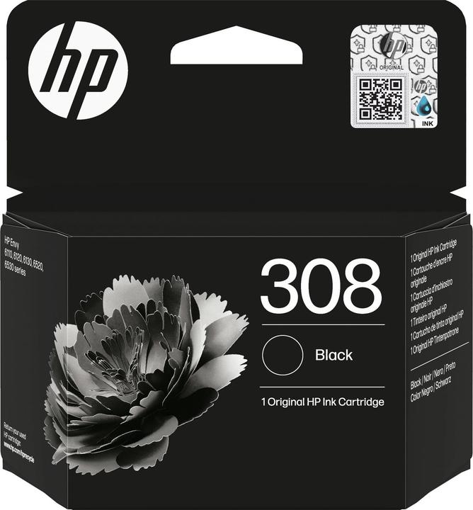 Actual product image HP 7FP21UE#CE1 308 Envy Ink black 160 (FC)
