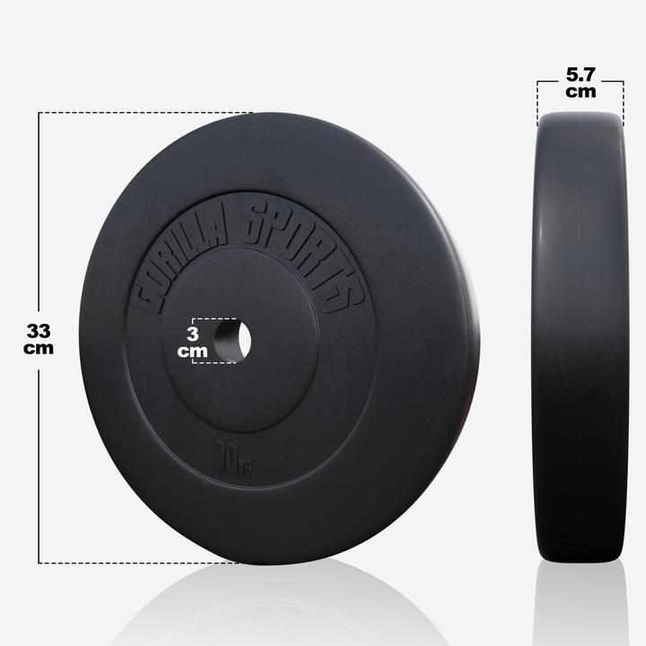 Actual product image Gorilla Sports Barbell set (4 x 1.25 kg, 4 x 2.5 kg, 2 x 5 kg, 2 x 10 kg, 2 x 15 kg)