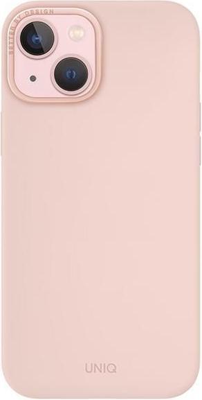 Actual product image Uniq etui Lino Hue iPhone 15 6.1" Magclick Charging różowy/blush pink (Apple iPhone 15, Apple iPhone 14, Apple iPhone 13)