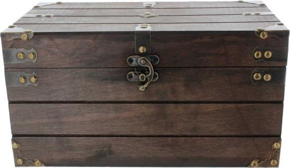 MICA Living Truhe grau - ca. 29 x 16 x 14 cm