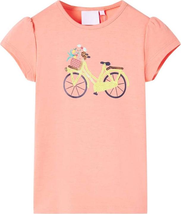 VidaXL Kinder-T-Shirt Korallenrosa 92,Material: 95 % Baumwolle. 5 (92)