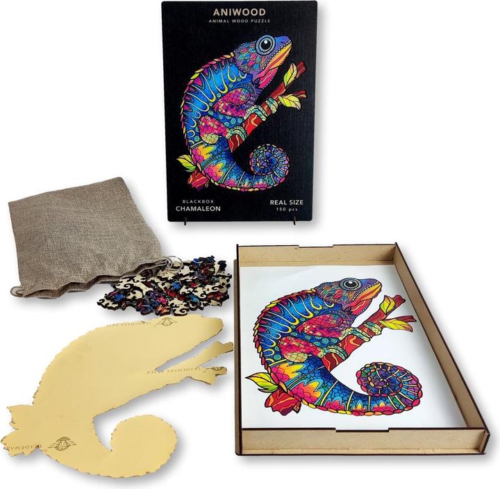Aniwood Puzzle motif caméléon (M) (150 pièces)