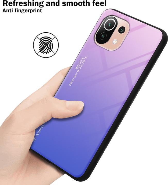 Actual product image Cadorabo TPU 2 colors glass envelope (Xiaomi Mi 11 Lite, Xiaomi Mi 11 Lite 5G, Xiaomi Mi 11 Lite 5G NE)