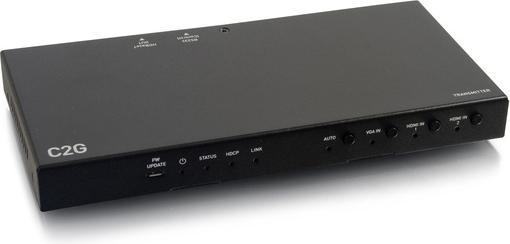 Actual product image C2G Dual HDMI® HDBaseT 4K + VGA, 3.5 mm et RS232 sur boîtier d'extension émetteur de commutation Cat ver