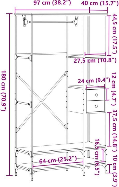 Produktbild VidaXL Kleiderständer