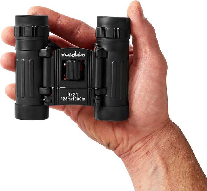 Produktbild Nedis SCBI1000BK Fernglas Vergrösserung: 8 Objektivdurchmesser: 21 mm Augenabstand: 10,5 Sichtfeld: 1 (8 x, 21 mm)