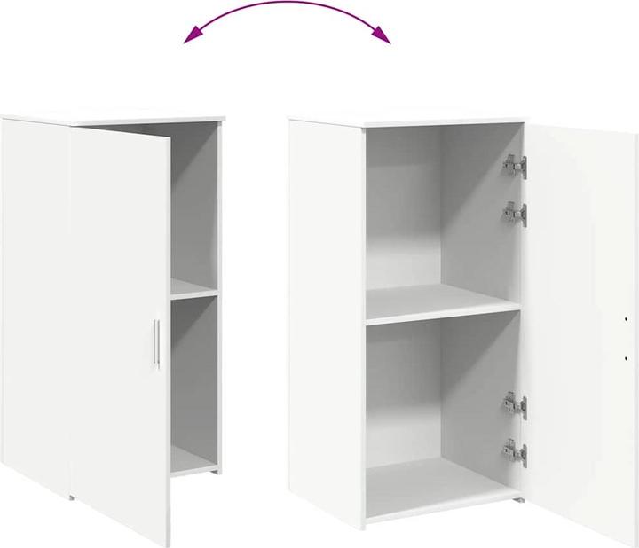 Actual product image VidaXL Storage cabinet White 50x45x103.5 cm Wood-based cabinet Filing cabinet