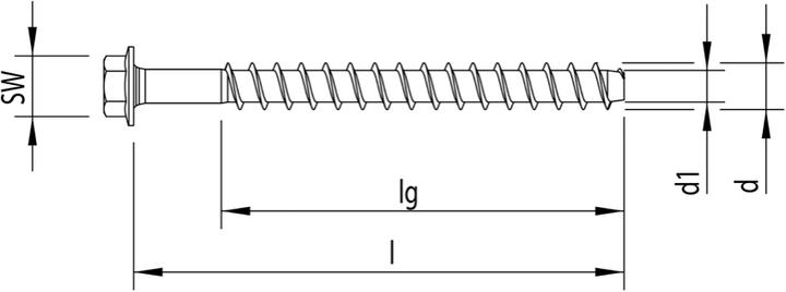 Produktbild Heco MULTI MONTI plus SS Schraubanker 12,0 x 80 mm 25 Stück ( 48407 ) Betonschraube, Sechskantkopf (25 Schrauben pro Stück)