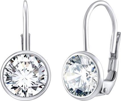 Silvego Elegant silver earrings with clear Swarovski Zircony SILVEGOB70607S