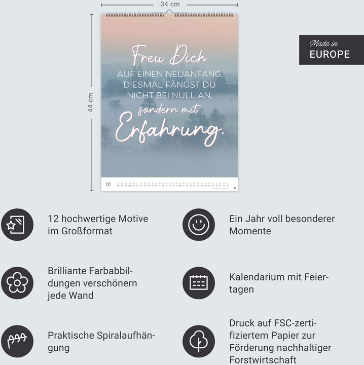 Produktbild Visual Statements Posterkalender 2026 (34 x 44 cm, Harter Einband, Deutsch)