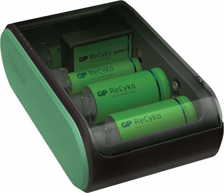Actual product image GP Batteries ReCyko Universal Charger AA/AAA/C/D/9V Batteries NEW (1 pcs., D, AAA, AA, C, 9V Block, 2100 mAh, Rechargeable battery)